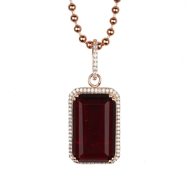 Miss Jewelry Wholesale big ruby pendant single large stone pendant for men