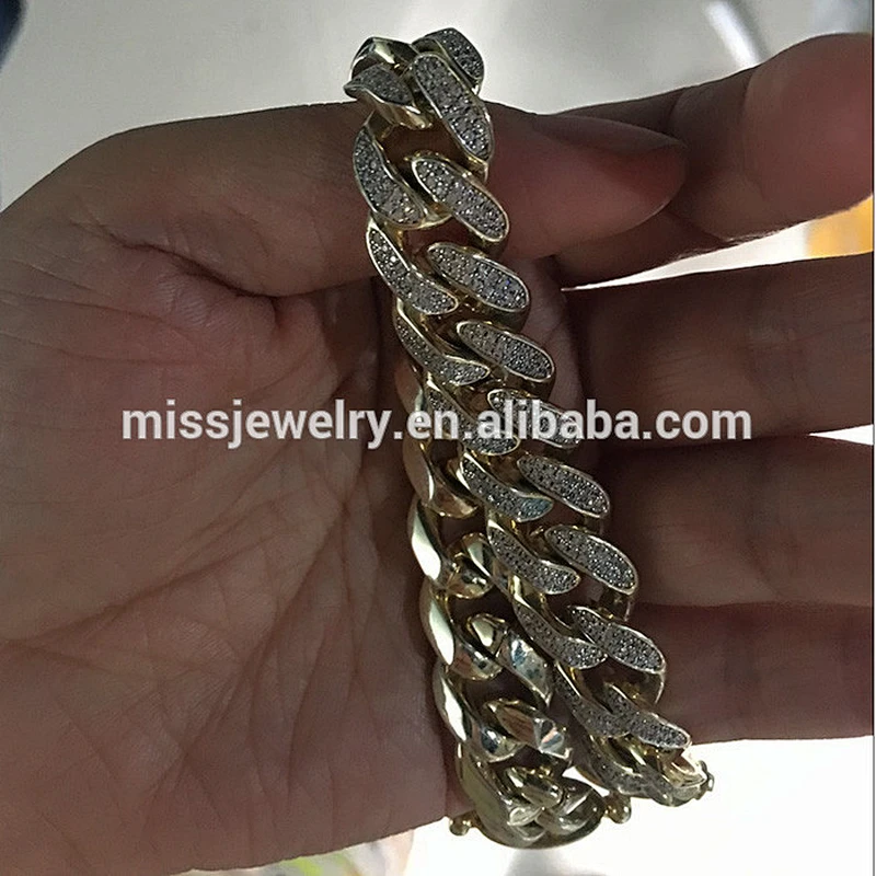 Missjewelry CZ Micro Paved Iced Out Cuban Link Hip Hop Chain Men Necklace