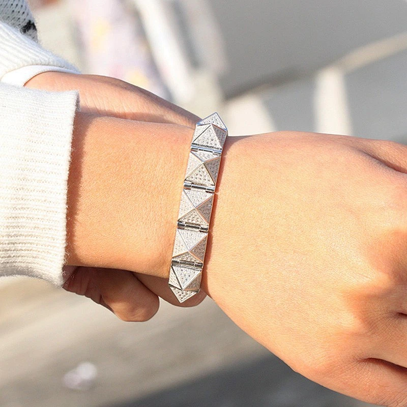 Miss Jewelry Hiphop Mmen White Gold Bracelet Slave Bracelet Jewelry Weight Gold Bracelet Wholesale