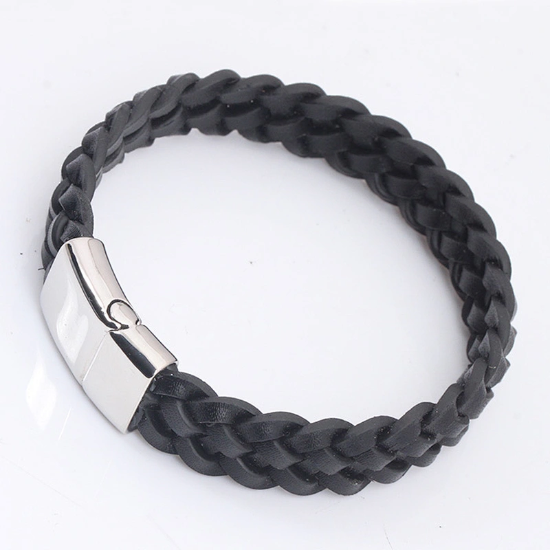 European Style Engraveable  Leather Bracelet Genuine