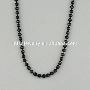 Miss Jewelry 925 Sterling Silver Fashion Ball Chain Necklaces Jewelry