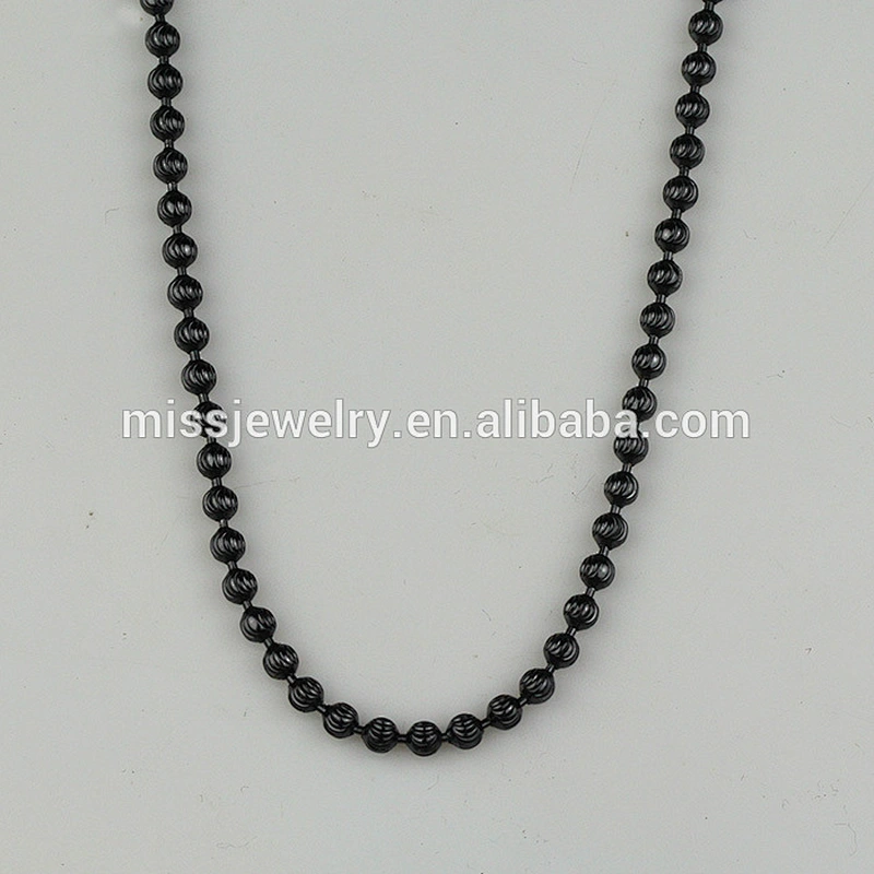 Miss Jewelry 925 Sterling Silver Fashion Ball Chain Necklaces Jewelry