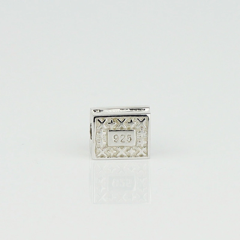 Missjewelry 925 Sterling Silver Custom Metal Engraved Logo Beads, Custom Made Spacer Beads MJCB047