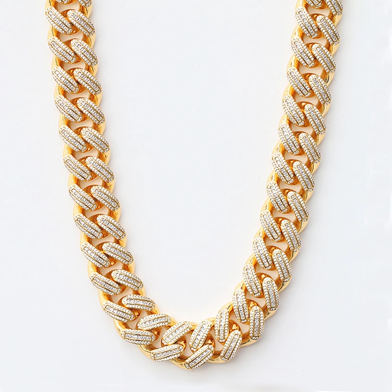 Missjewelry 18mm Hip Hop Jewelry Iced Out iced out Cuban Diamond Cuban Link Chain