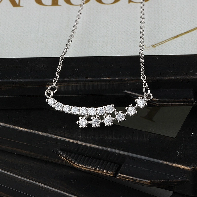Miss Jewelry Fashion Style CZ Drop 925 Sterling Silver Necklace