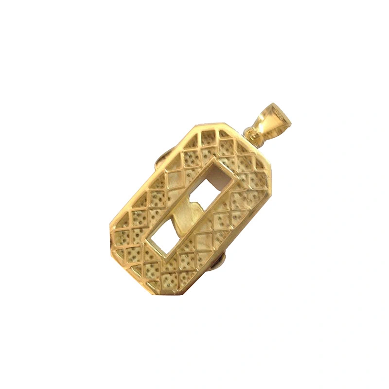 Miss Jewelry Zircon Gold Custom Sterling Silver Cage Dog Tag Pendants for Men MJHP028