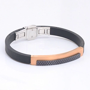 Custom Men Handmade Stainless Leather Bracelet