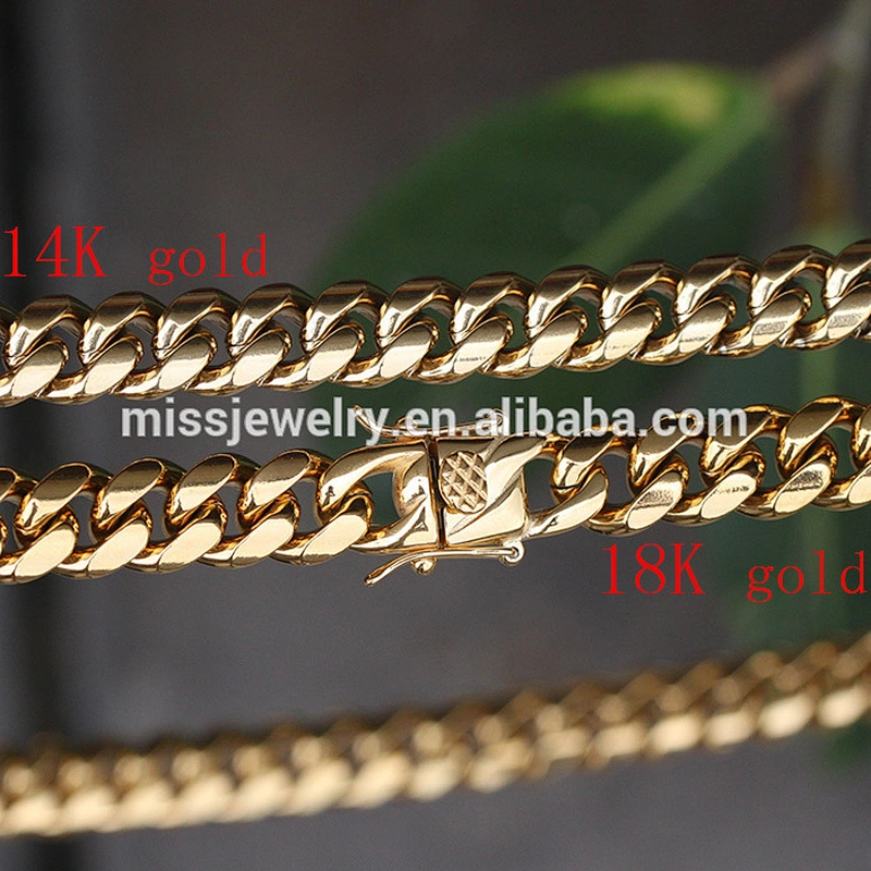 Wholesale Hip Hop stainless steel pvd cuban link gold chain