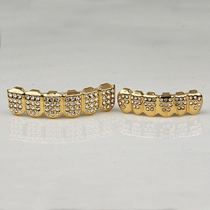 Miss Jewelry Body Jewelry Diamond Pave Free Grillz Gold Teeth, Hip Hop Teeth Grillz