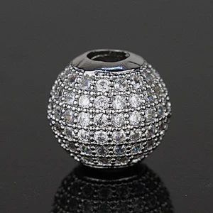 Micro paved cz beads, high quality beads for handmade bracelet, bracelet beads