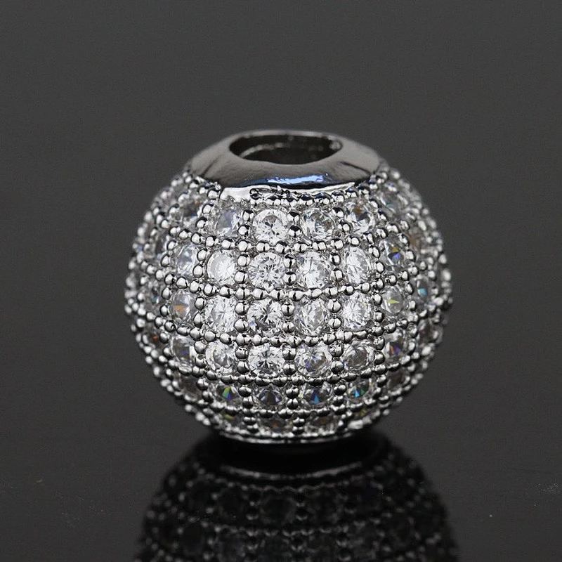 Micro paved cz beads, high quality beads for handmade bracelet, bracelet beads