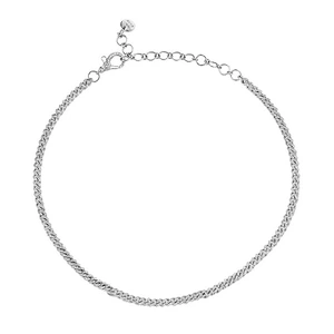 14k Gold plated baby link pave 925 silver choker necklace