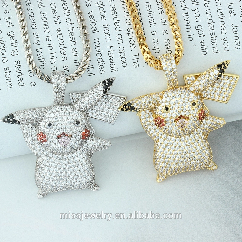 Missjewelry New Sale Pikachu-Wholesale Iced Out Jewelry Pendant Sterling Silver
