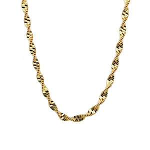 14k Solid Gold Rope Chain Necklace