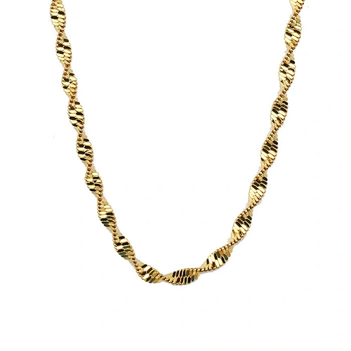 14k Solid Gold Rope Chain Necklace