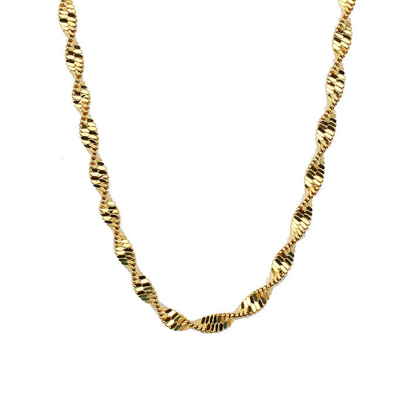 14k Solid Gold Rope Chain Necklace