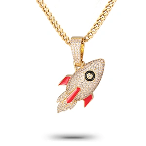 Missjewelry Hip Hop Urban Jewelry Iced Rocket Pendant Designs