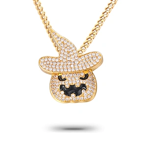 Fashion hip hop gold necklace pendant men, 14k gold necklace wholesale