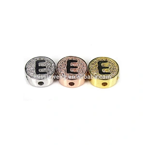 English alphabet letter beads for jewelry findings