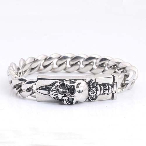 Missjewelry Luxury Bracelets Stainless Steel Skull Bracelet for Men