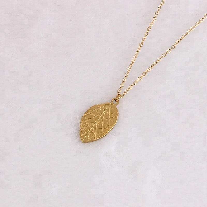 Miss Jewelry Cheap Luxury Jewelry Gold Leaf Pendant Necklace for Girls