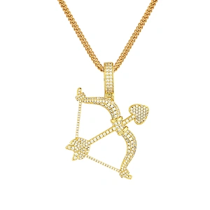 Missjewelry High Quality New Design Bow and Arrow Real Diamond Clasp Hip Hop Jewelry Pendant