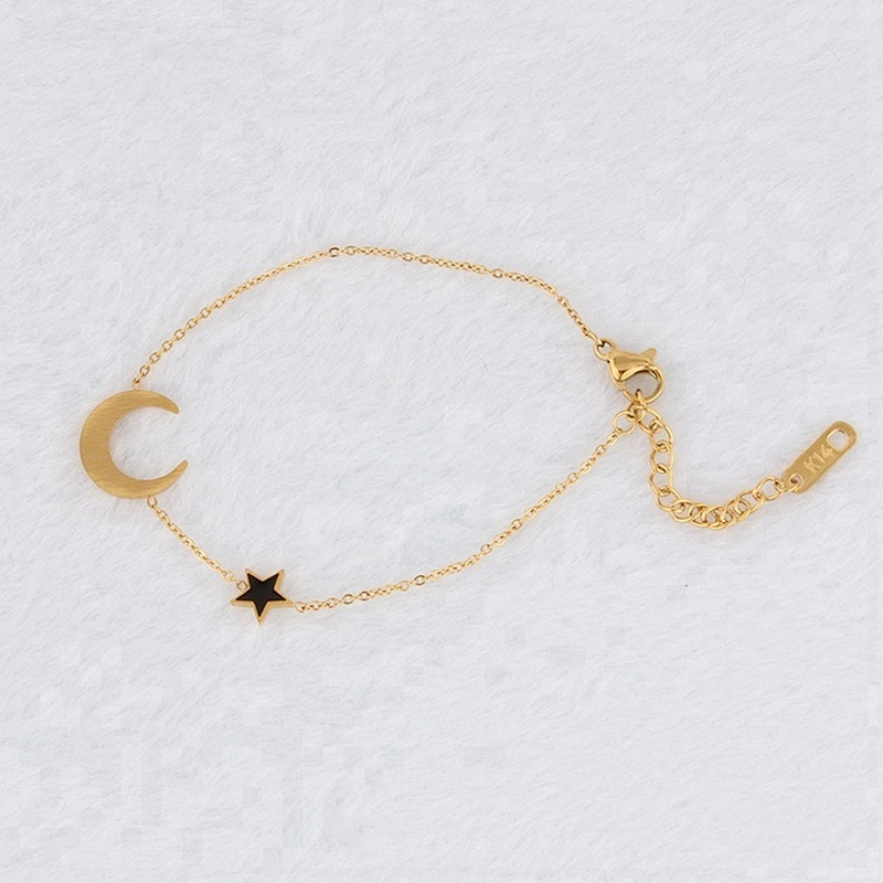 Miss Jewelry Cheap Stainless Steel Star Drop Gold Clasp Bracelet Jewelry Design for Girls