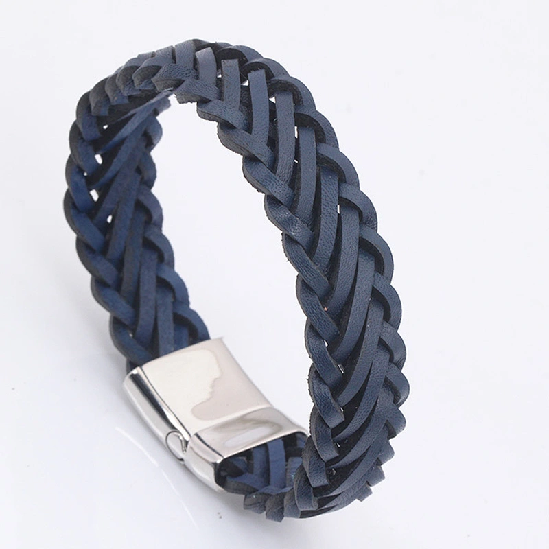 European Style Engraveable  Leather Bracelet Genuine