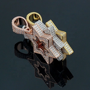 Missjewelry Hip Hop Fashion Silver Drop Star Pendant Wholesale Hip Hop Jewelry