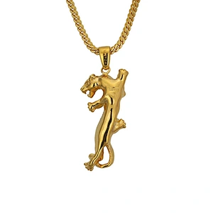 Fahion 18k solid gold standing tiger charm jewelry