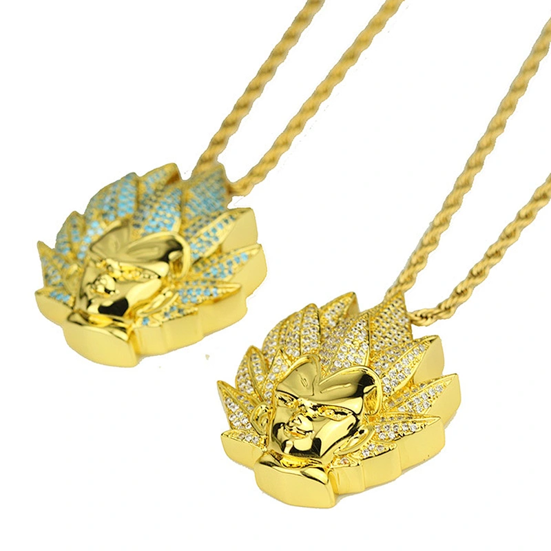 Rap Jewelry 14K Gold Diamond Lion Pendant Mens