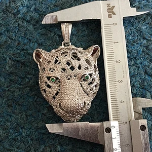 Newest Hip Hop Leopard Head silver gold plated simple pendant design