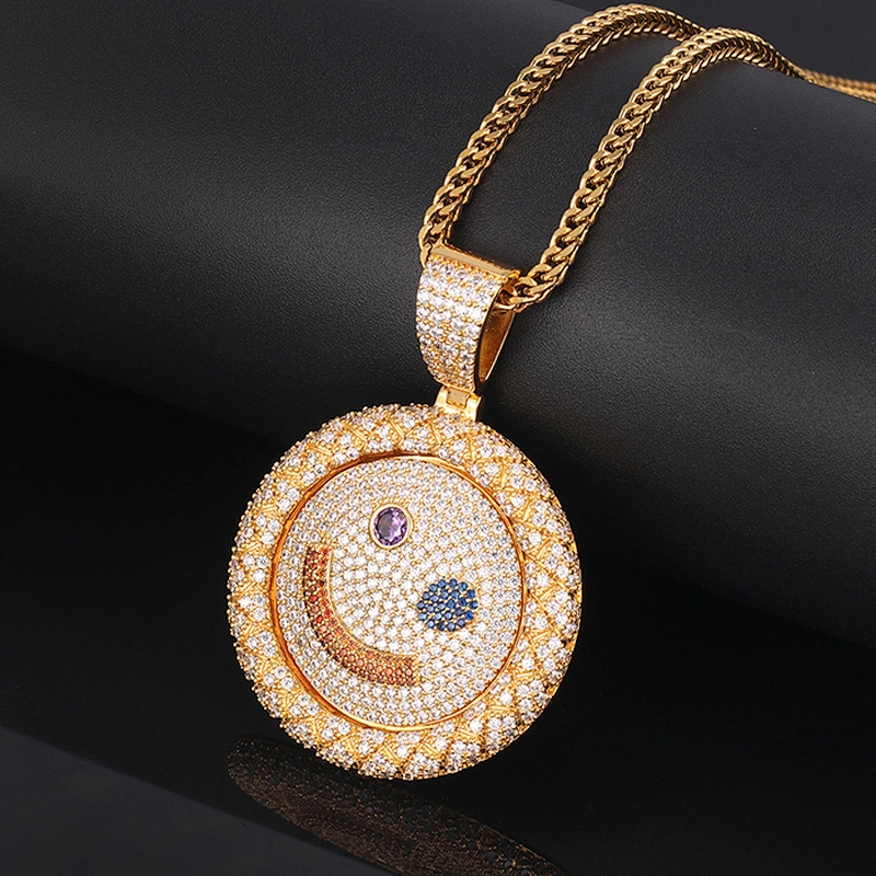 Missjewelry Hip Hip Jewelry New Design 18k Gold Plated Emoji Pendant