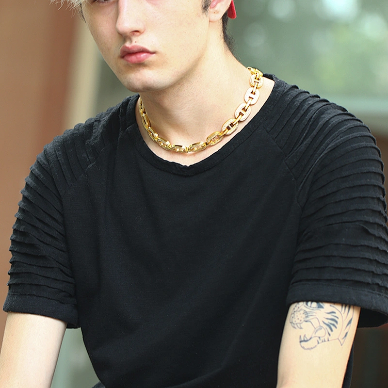 Missjewelry Hip Hop Jewelry Gold Link Choker Supplies Chains