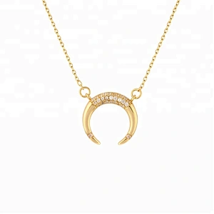 Miss Jewelry Clear And Free From Vulgarity Gold Moon Star Necklace For Young People