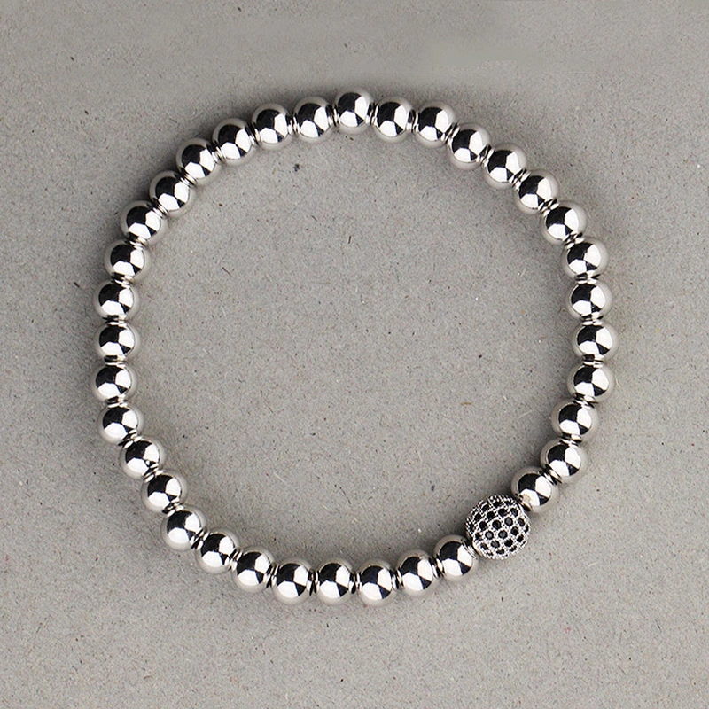 Missjewelry bead hand silver bracelets for men designs wholesale Men Bracelet Bead