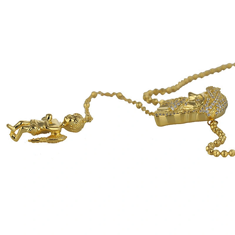 New fashion jewelry hip hop Jesus angel rosary pendant necklace