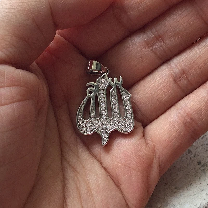Saudi sterling silver gold plated allah pendant, muslim gold pendant gold allah pendants