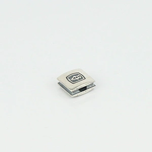 Custom Logo Engraved Metal Square Beads Stainless Steel