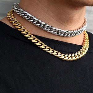 Missjewelry Hip Hop Men Urban Jewelry 14k Gold Pvd Miami Cuban Links for Sale