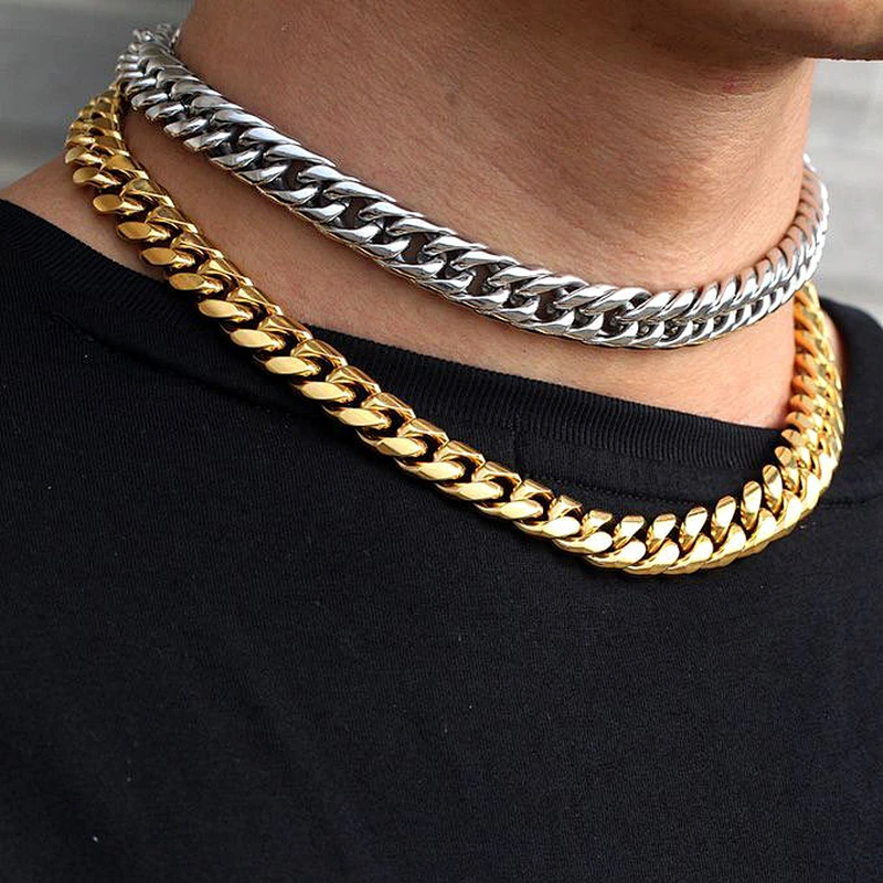 Missjewelry Hip Hop Men Urban Jewelry 14k Gold Pvd Miami Cuban Links for Sale