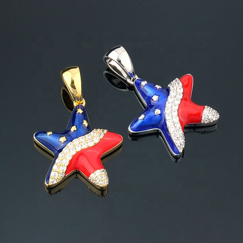 Miss Jewelry High Quality Cheap Latest Design Fashion Star Iced Out Hip Hop Pendant
