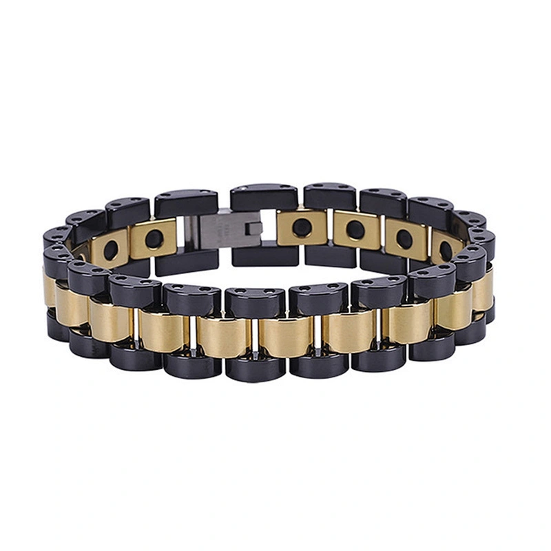 Hot Sale gold plated health benefit ceramic bracelet for men