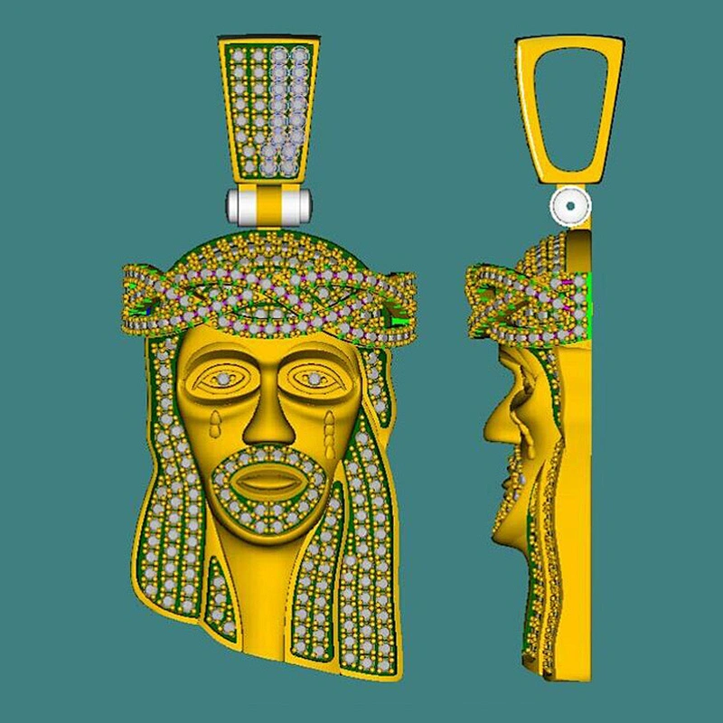 Hip Hop 3D Picture Pendant of Jesus Christ