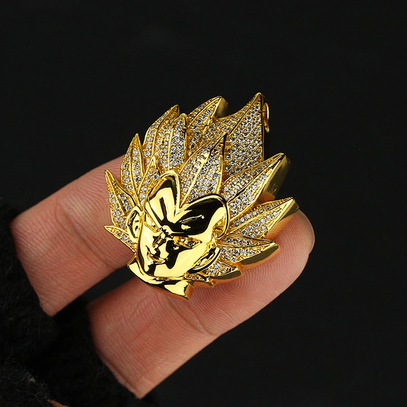 Rap Jewelry 14K Gold Diamond Lion Pendant Mens