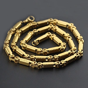 Stainless Steel Jewelry Necklace Gold Men Chain