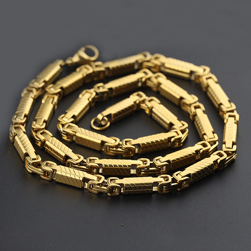 Stainless Steel Jewelry Necklace Gold Men Chain