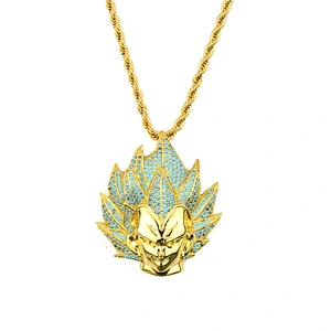 Rap Jewelry 14K Gold Diamond Lion Pendant Mens