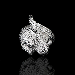Hiphop Men 925 Silver Platinum Ring New Model