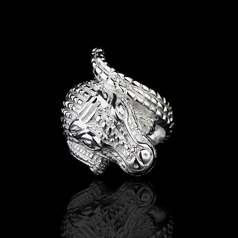 Hiphop Men 925 Silver Platinum Ring New Model